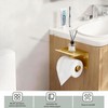 DIYZON Toilet Paper Holder with Shelf, Heavy-Duty Stainless Steel Bathroom