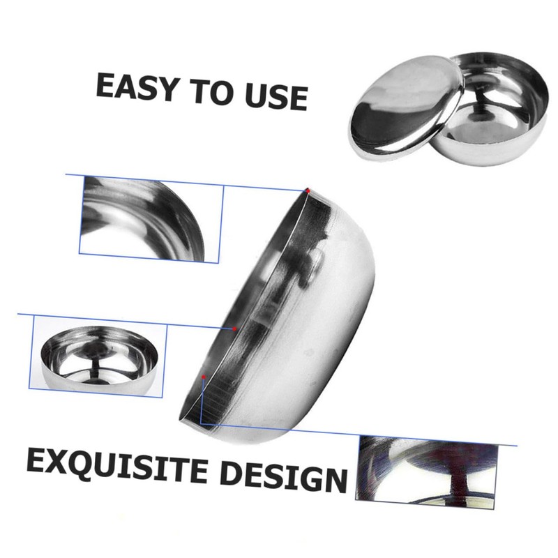 Healeved Quality Men's Shaving Bowl Stainless Steel Bubble Bowl Lid
