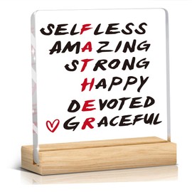 Inspirational Fathers Day Birthday Gifts for Dad from Daughter Son Acrylic Plaque Sign Valentines Christmas Appreciation Thank You Gifts for Dad Father Daddy Office Desk Decor for Home Acrylic Sign