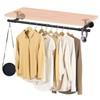 Fobule 48'' Wall Mounted Clothes Rack Iron Industrial Pipe Clothes