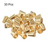uxcell 30Pcs Metal Bell Stopper, 5mm Conical Cord Ends Lock