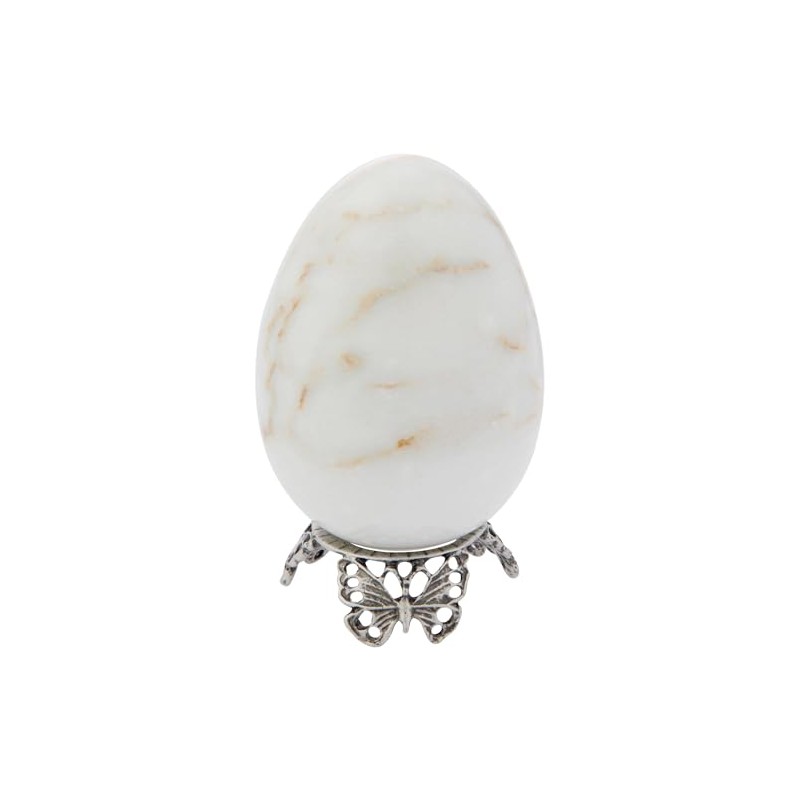 Bard's Pewter Egg Stand/Holder, Butterflies, 0.875" Diameter (Fits Hen Sized
