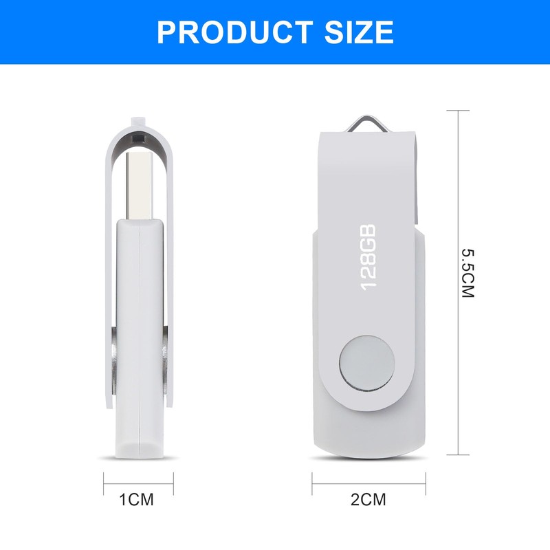 USB Stick 128 GB, USB 2.0 Stick 2.0 Memory Stick