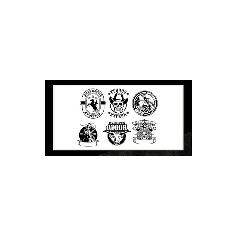 Cowboy Tattoo Bull Tattoo Stier Tattoo Totenkopf Tattoo Fake Tattoo