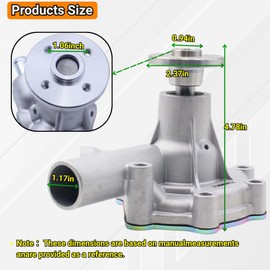 Water Pump MM409302 1273085C91 for Mitsubishi Tractor MT180 MT210 MT2300, for Farmtrac 300DTC 360DTC, for Iseki TX1300 TX1500 TU120 TU130 TU1600 for Case IH 234 235 244 245 254 255 1120 1130