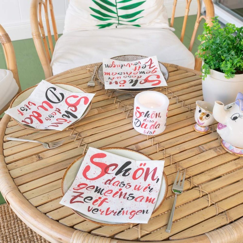 20 Napkins "Schön, dass wir gemeinsam Zeit verbringen Zeit verbringen
