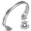 RainSo Mens Womens Sliver Super Light Pure Titanium Magnetic Bracelet
