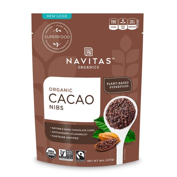 NAVITAS CACAO NIBS, 8 OZ (4-Pack)