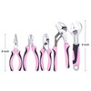 FASTPRO 5-Piece Pink Utility Pliers Set with Storage Bag, Includes