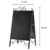MyGift Scrollwork Design Large A-Frame Black Metal Freestanding Chalkboard Sign/Decorative