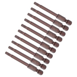 CoCud Magnetic Torx Screwdriver Bit, T20 3" Length 1/4" Hex Shank, S2 Steel Star 6 Point Drill Driver Tamper Proof - (Applications: for Auto Repair), 10-Pieces