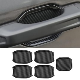 LIUQING Door Handle Bowl Cover Trim for 2018-2023 Jeep Wrangler JL JLU & Gladiator JT 4 Doors Exterior Accessories Door Bowl Scratch Protector (Black)