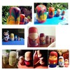 TRIXES Unpainted Russian Dolls Nesting Eggs x5 Layer Wooden DIY