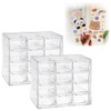 Clear Acrylic Desk Organizer with 12 Mini Stackable Drawers -