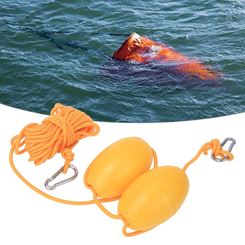 Kayak Boat Leash Rope with Buoy Floating Ball Stainless Steel