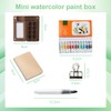 Umllpet Mini Watercolour Set, Portable Watercolour Sketchbook, 8 Grids, Mini