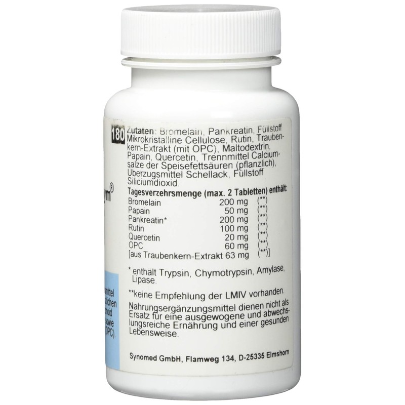 Pancreazym Tablets, 180 Tablets (78.3 g)