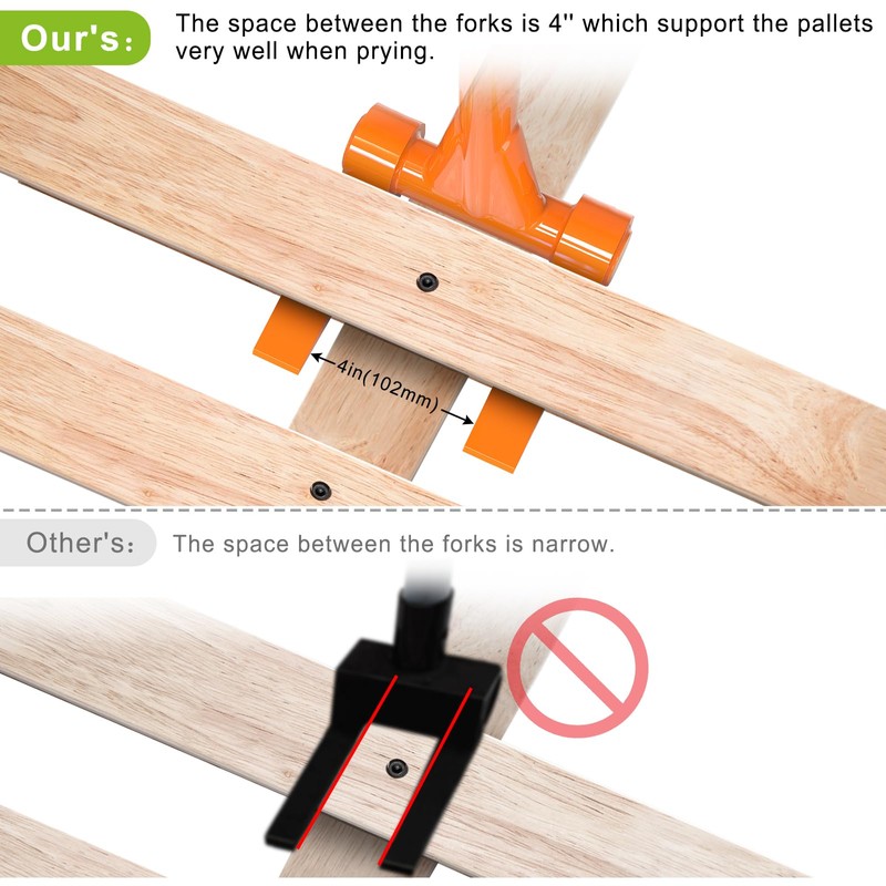 Insaga Pallet Buster 48" Thick 3mm Handle Deck Board Removal
