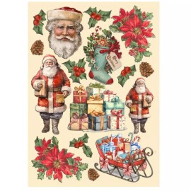 Stamperia Classic Christmas A5 Colored Wooden Shapes Embellishments Scrapbooking