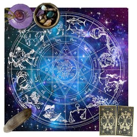 LQIOACU 1 x Altar Accessories, Tarot Cloth, Esoteric Decoration, Altar Cloth for Rituals, Esoteric Accessories, for Tarot Cards and Pendulums