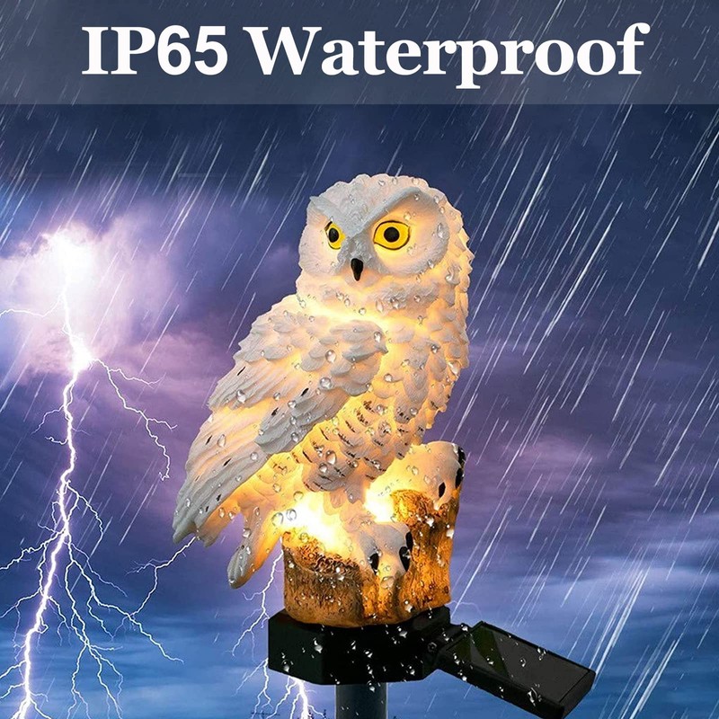 DOUBLE 2 C Solar Garden Light Outdoor, Owl Solar Garden