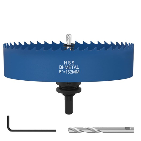 ANDELI 6'' Bi-Metal Hole Saw with Center Drill, to be