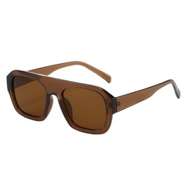 WDZAYXC Dicke Rahmen Mode Sonnenbrille Hip Trendy Stilvolle Sonnenbrillen (Braun)