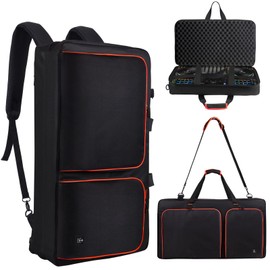 Timoxi DJ Controller Case for DDJ-FLX10/ 1000/REV7/REV5/800/ FLX6 AlphaTheta DDJ-GRV6 With Thick EVA Padding, Adjustable Shoulder Strap,Fits Up to 15.6" Laptops– Perfect for DJ and Music Producers