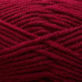 Wooly Soft Fluffy Bulky Weight #5 Wool Blended Fast Knitting Crocheting Yarn, 25% Wool 75% Acrylic, 100 Gram (3.53 Ounces) 109 Yards (100 Meters) (Cherry Red)