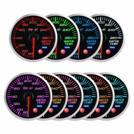 Bezel Boost Gauge -30inHg~30Psi Black Indash Brushless Series 2-1/16'' (52mm) Clear Lens - Includes Electrical Sensor - Fast Response Rate - 10 Colors - for car & Truck - 270° Sweep - JDM - USDM