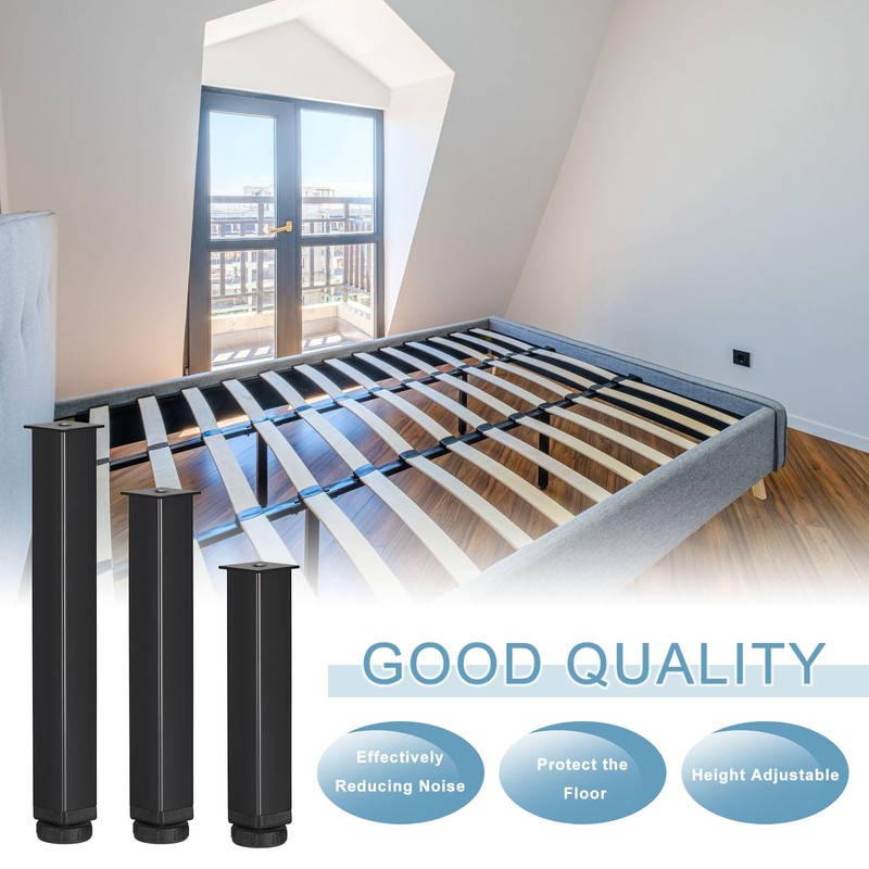 sourcing map 2pcs Adjustable Height Bed Frame Support Legs, Bed