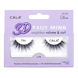 CALA - "3D Faux Mink" pestañas postizas ultraligeras y multidimensionales (1 par, CLEO)