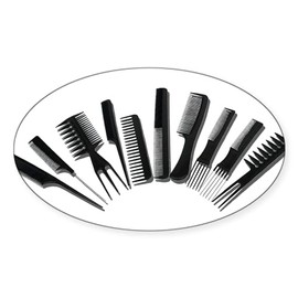 CafePress Array Combs Oval Car Bumper Sticker