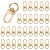 Pack of 30 Carabiner Hooks, Metal Lobster Claw Clasps, Rotating