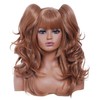 Rugelyss Long Wavy Light Brown Pigtail Wigs for Women with