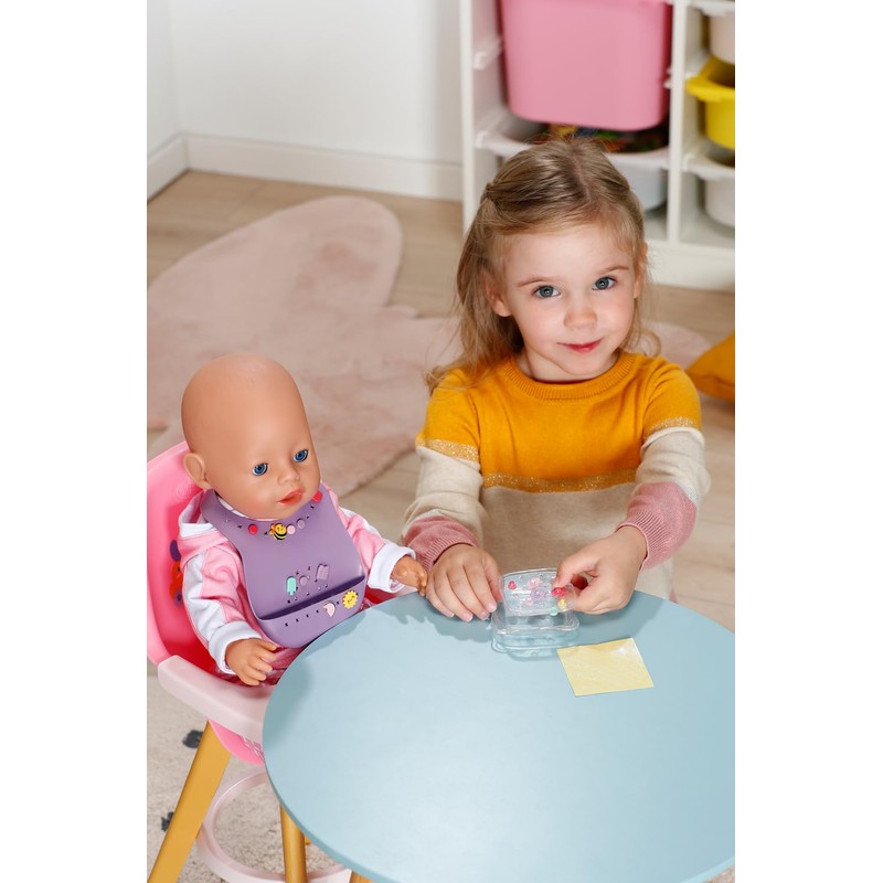 BABY born Zapf Creation 837221 Pin-Play Plastic Bib with Various