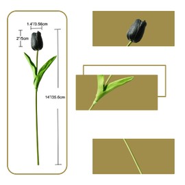 ONLY ART 20pcs Light Pink Artificial Tulip Flowers with Soft Latex Materials for Home & Kitchen Decoration New Year Spring