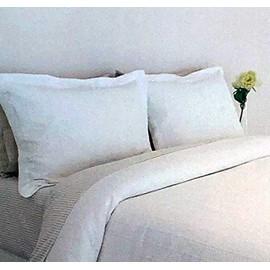 Docofil Portugal 3pc Duvet Cover Set Solid White Textured Honeycomb Pattern 100% Cotton Luxury Shabby Chic French Farmhouse Style (King)