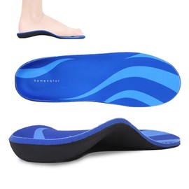 HOMENATUR Orthopädische Einlegesohlen für Plantarfasziitis - Plattfüße und Cavus - Einlagen Schuhe - Sohlen für Schuhe Herren Damen - Schuheinlagen Orthopädische - Bogen 3,5 cm (44-45)