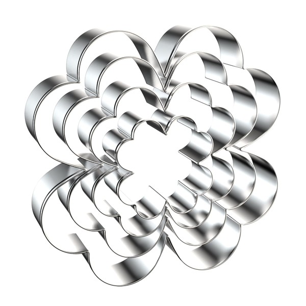 QAAQS Four Leaf Clover Cookie Cutter Set - 5 inch,