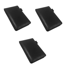 Operitacx 3pcs Notebook Pocket Digital Notepad Writing Journal Size Thick Paper Black for Office Students Teachers