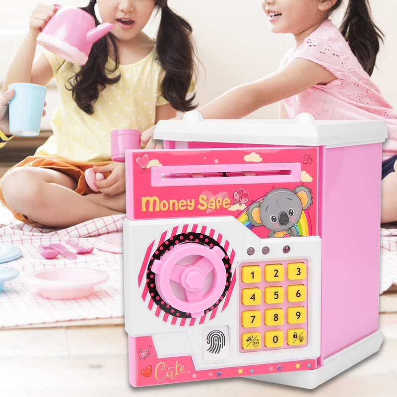 Money Box Cute Cartoon Children Kid Auto Scroll Paper Electronic