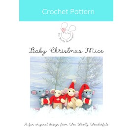 Crochet Pattern - Christmas Mice - Printed A5 Mouse Toy Pattern