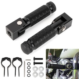 PSLER M8 Motorcycle Foot Pegs - E Bike Pegs Foldable Motor Bike Mini Bike Footrest Rear Footpeg Anti-Skid Passenger Pedal Supports for Electric Car Motorbike Mini Bike Dirt Pit Bike