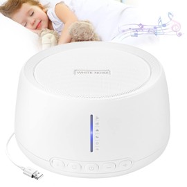 SANGKEE Máquina de Ruido Blanco Portátil 30 Sonidos en 6 Escenas con Temporizador 30/60 min, Volumen Ajustable y Entrada de Audífonos, Alimentación AC-USB, para bebé y adultos