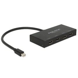DeLOCK Mini DisplayPort DisplayPort 1.2 Splitter 1 In > 4 x DisplayPort Out 4 K