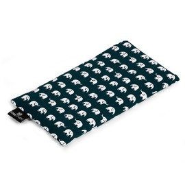 Yoga Studio Organic Elephant Eye Pillow with Lavender & Linseed, 23cm x 12cm for Relaxation (Teal Elephant)