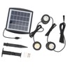 Outdoor Solar Lawn Lights Waterproof 2200mAh Battery Warm White Light