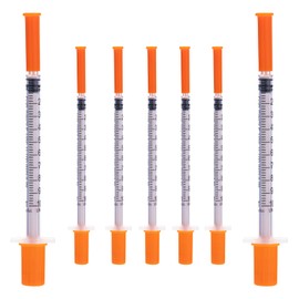 100 Pack 1ml Disposable Syringe, 29G 1cc 5/16 Inch (8mm) Lab Supplies Syringes, Individually Wrapped
