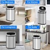 Hudada 13 Gallon Kitchen Trash Can Automatic Stainless Steel Garbage